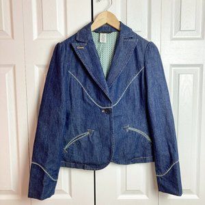 Vintage Marc Jacobs Equestrian Denim Blazer Jacket
